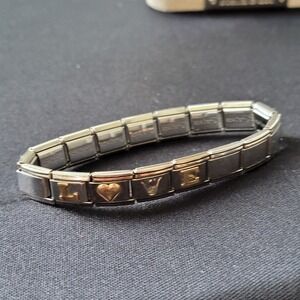 Vintage Add A Charm Italian Bracelet 18K Gold Links Parts Repair